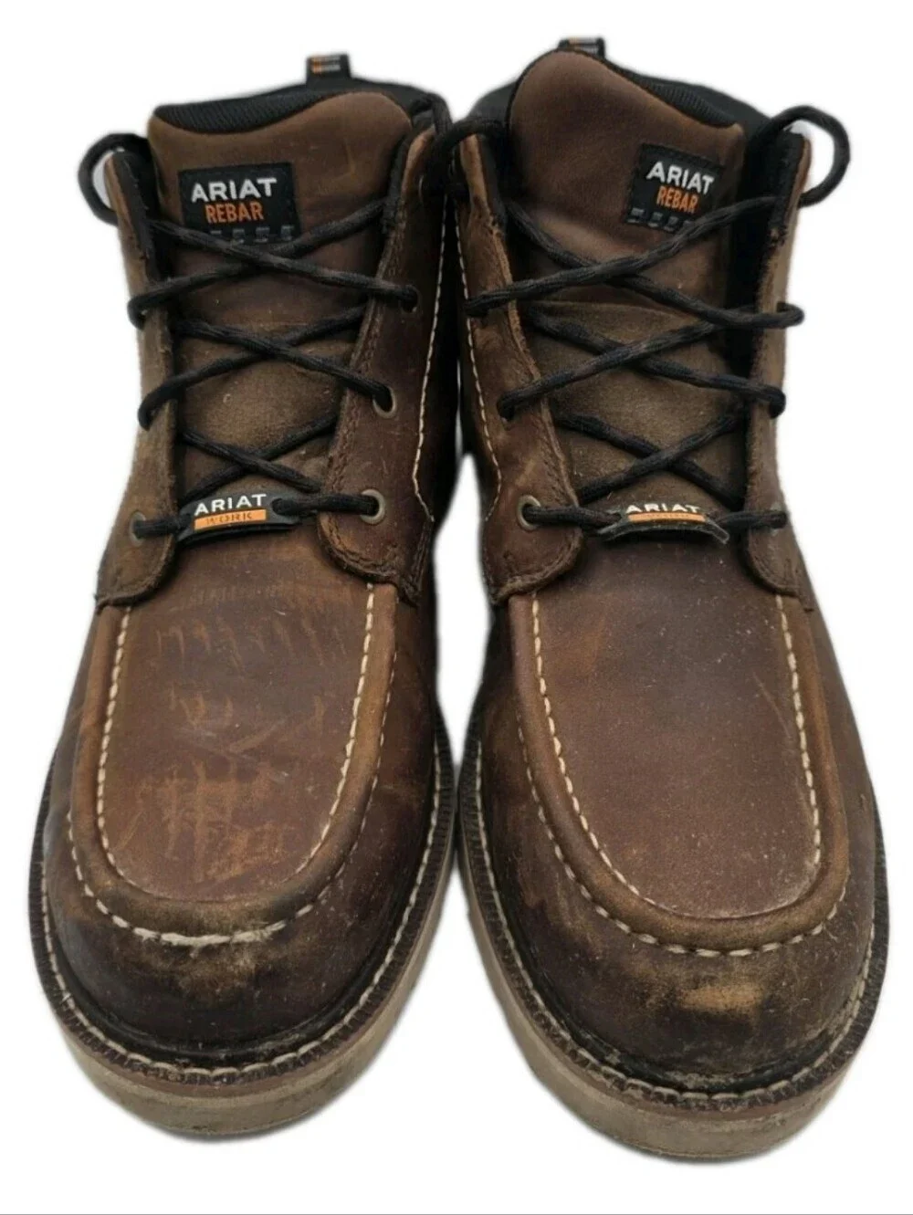 Ariat Rebar Lift Chukka Comp Toe Boots Mens Size 11.5 Brown Waterproof Worn 3x